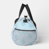 Schneeflocken, Eisblau, Eisschneeflocken, Schnee Duffle Bag (Rechts)