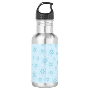 Schneeflocken, Eisblau, Eisschneeflocken, Schnee Edelstahlflasche