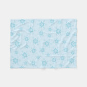 Schneeflocken, Eisblau, Eisschneeflocken, Schnee Fleecedecke (Vorderseite (Horizontal))