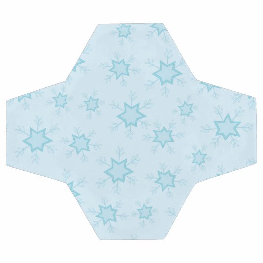 Schneeflocken, Eisblau, Eisschneeflocken, Schnee Fußball (Flach)