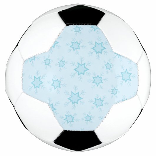 Schneeflocken, Eisblau, Eisschneeflocken, Schnee Fußball (Vorderseite)