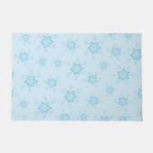 Schneeflocken, Eisblau, Eisschneeflocken, Schnee Fußmatte (Vorderseite)