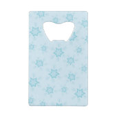 Schneeflocken, Eisblau, Eisschneeflocken, Schnee Geldbeutel Flaschenöffner (Rückseite)