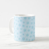 Schneeflocken, Eisblau, Eisschneeflocken, Schnee Kaffeetasse (Vorderseite Links)