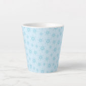 Schneeflocken, Eisblau, Eisschneeflocken, Schnee Milchtasse (Vorderseite)