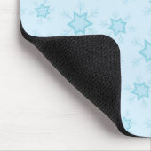 Schneeflocken, Eisblau, Eisschneeflocken, Schnee Mousepad (Ecke)