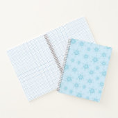 Schneeflocken, Eisblau, Eisschneeflocken, Schnee Notizblock (Innenseite)