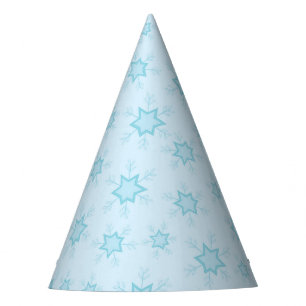 Schneeflocken, Eisblau, Eisschneeflocken, Schnee Partyhütchen