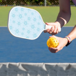 Schneeflocken, Eisblau, Eisschneeflocken, Schnee Pickleball Schläger