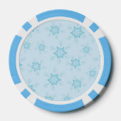 Schneeflocken, Eisblau, Eisschneeflocken, Schnee Pokerchips (Rückseite)