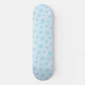 Schneeflocken, Eisblau, Eisschneeflocken, Schnee Skateboard (Vorderseite)