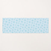 Schneeflocken, Eisblau, Eisschneeflocken, Schnee Yogamatte (Vorderseite (Horizontal))