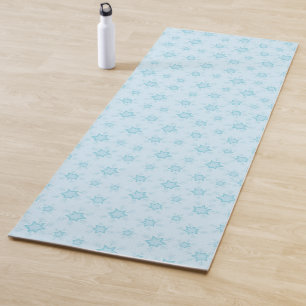 Schneeflocken, Eisblau, Eisschneeflocken, Schnee Yogamatte