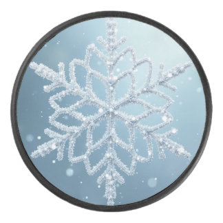 Schneeflocken Eishockey Puck