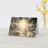 Schneeflocken-Eiskristall in Weißgold Karte (Gelbe Blume)