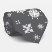 Schneeflocken Eiskristalle. Accessoires, Krawatte (Gerollt)