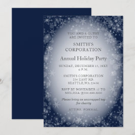 Schneeflocken Elegante Corporate Holiday Party Einladung