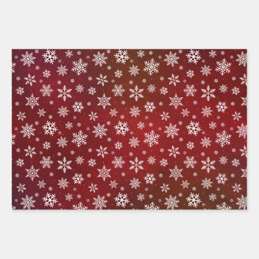 Schneeflocken elegante Weihnachtswinterpackungen Geschenkpapier Set (Vorderseite 3)