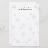 Schneeflocken Elegantes Weißstationery Linenpapier Briefpapier (Vorne/Hinten)