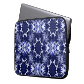 Schneeflocken en bleu..... laptopschutzhülle (Vorderseite Links)