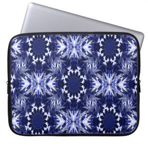 Schneeflocken en bleu..... laptopschutzhülle