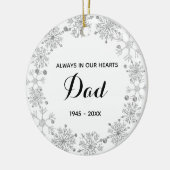 Schneeflocken Erinnerung an Weihnachtsgeschenke im Keramik Ornament (Links)