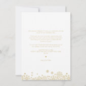 Schneeflocken Fake Gold Effekt Erste Frohe Weihnac Dankeskarte (Rückseite)