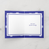 Schneeflocken Faltkarte Blue Foil Urlaubskarte (Innen Abgelegt)