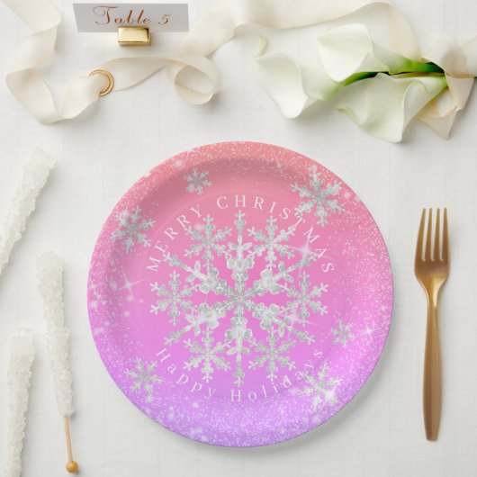 Schneeflocken farbig pappteller (Hochzeit)