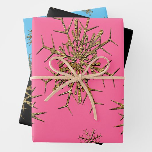 Schneeflocken Feiertag Geschenkpapier Set (Beispiel)