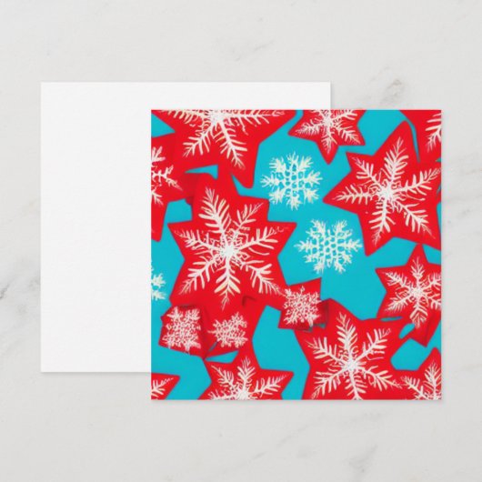 Schneeflocken Feiertagskarte (Vorne/Hinten)