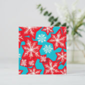 Schneeflocken Feiertagskarte (Stehend Vorderseite)