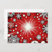 Schneeflocken Feiertagspostkarte (Vorne/Hinten)