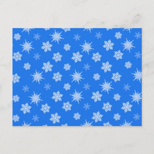 Schneeflocken Feiertagspostkarte (Vorderseite)