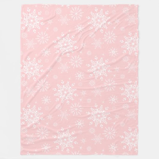 Schneeflocken Fleece Blanken (Vorderseite)