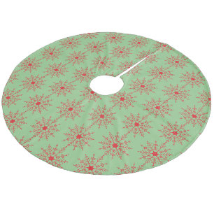 Schneeflocken Fleece Weihnachtsbaumdecke