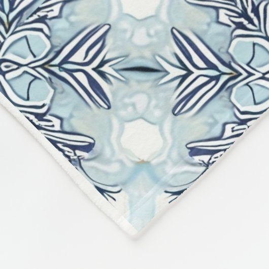 Schneeflocken Fleecedecke (Ecke)