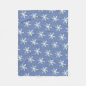 Schneeflocken Fleecedecke (Vorderseite)