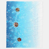 Schneeflocken Fleecedecke (Vorderseite)