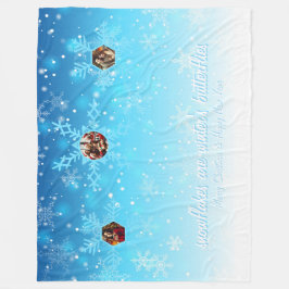 Schneeflocken Fleecedecke