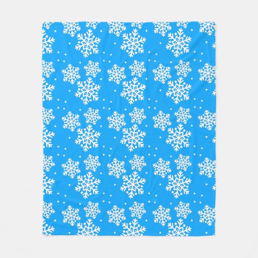 Schneeflocken Fleecedecke (Vorderseite)
