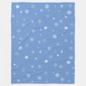 Schneeflocken Fleecedecke (Vorderseite)