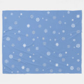 Schneeflocken Fleecedecke (Vorderseite (Horizontal))