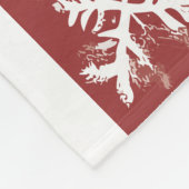 Schneeflocken Fleecedecke (Ecke)