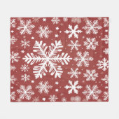 Schneeflocken Fleecedecke (Vorderseite (Horizontal))