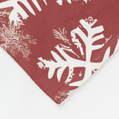 Schneeflocken Fleecedecke (Ecke)