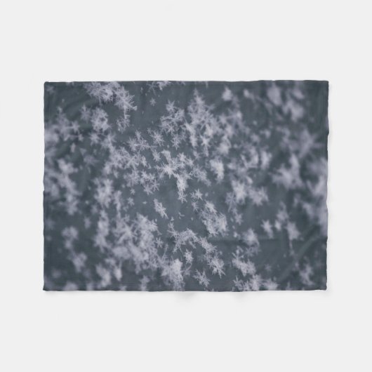 Schneeflocken Fleecedecke (Vorderseite (Horizontal))