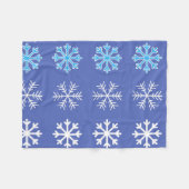 Schneeflocken Fleecedecke (Vorderseite (Horizontal))