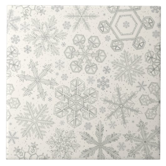 Schneeflocken Fliese (Vorderseite)