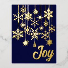 Schneeflocken Folien Feiertagspostkarte